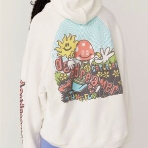 Day Dreamers  mushrooms sun sweatshirt Graphic Hoodie with Colorful Design